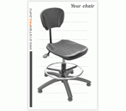 Průmyslová židle SYSTEM PRO BLACK 1B+2A+3A+4A+5A