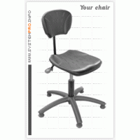 Průmyslová židle SYSTEM PRO BLACK 1B+2A+4A+5A