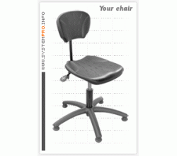 Průmyslová židle SYSTEM PRO BLACK 1B+2A+4A+5A