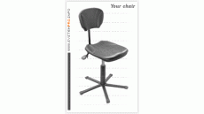 Průmyslová židle SYSTEM PRO BLACK 1B+2A+4B